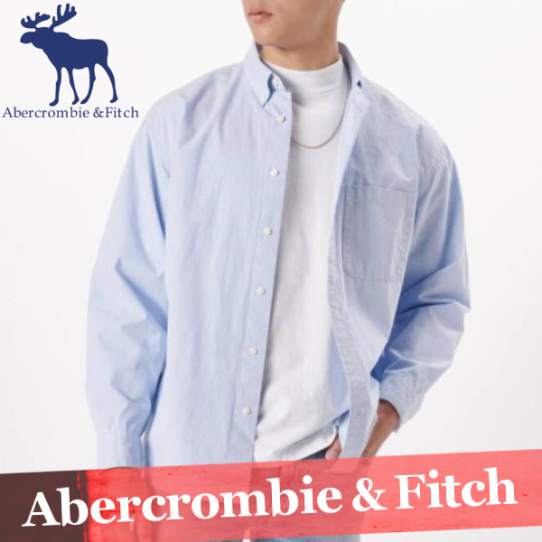 送料無料 アバクロンビー フィッチ 無地シャツ 長袖 メンズ ボタンアップ オックスフォード Xs Xxl 新作 アバクロ 魅力的な Www Servblu Com