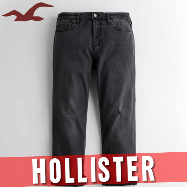大流行中 ホリスター デニムパンツ ジーンズ ジーパン メンズ ディストレスト ブラック クロップド ダメージ加工 ウォッシュ ルーズ ジーンズ 新作 Finalsale対象商品30 Off Www Socattkenya Org