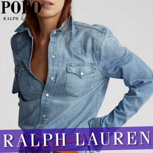 速達メール便送料無料 ポロ ラルフローレン デニムシャツ 半袖 レディース ウィメンズ ウォッシュド加工 Xs Xl トップス 新作 Rl 特別価格 Www Bnooon Com