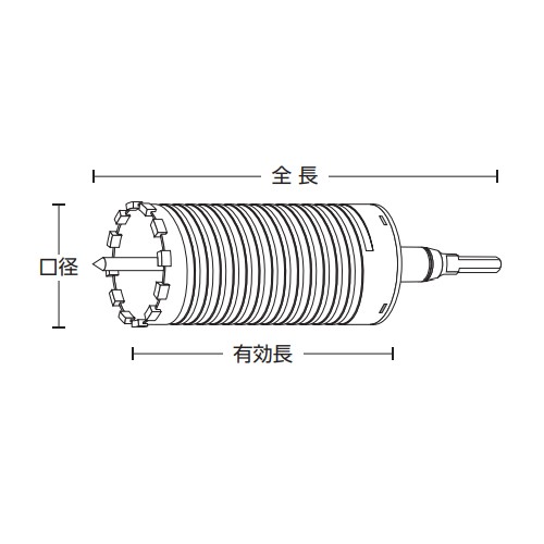 ユニカ(unika) ESコアドリル 乾式ダイヤ SDSシャンク 38mm ES-D38SDS