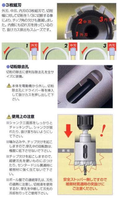 ユニカ Mctr 100tn メタコアトリプル ツバ無し 超硬ホルソーの通販はau Pay マーケット プロの工具専門店 愛道具館 商品ロットナンバー 443136606