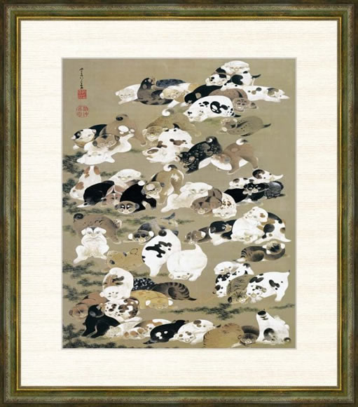 流行 F8 日本の名画 大 額 百犬図 伊藤若冲 伊藤若冲 モダンアート インテリア 安らぎ 潤い インテリア 壁掛け 壁掛け 階段飾り 送料無料 G4 Bn1268 Diy専科 77c69beb Merrilyorsini Com