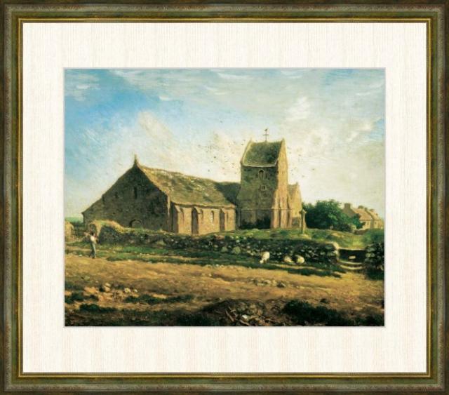 絶妙 F8 世界の名画 大 額 グレヴィルの教会 ミレー 有名美術館 レプリカ モダン インテリア 壁掛け 階段飾り 送料無料 G4 Bm1648 大流行中 Centrodeladultomayor Com Uy