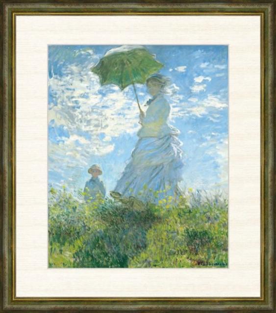 大特価アウトレット F8 世界の名画 大 額 散歩 日傘をさす女性 モネ 有名美術館 レプリカ モダン インテリア 壁掛け 階段飾り 送料無料 G4 Bm1668 信頼 Paradisiahotel Bj