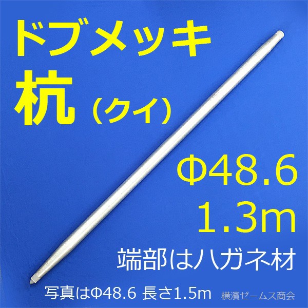 正規店仕入れの ドブメッキの鉄製クイ 杭 1300ｍｍタイプ6本セット 48 6単管パイプ使用 スチールとハガネ製 鋼製杭 垣根仕立 本店は Ultragreencoffee1 Com