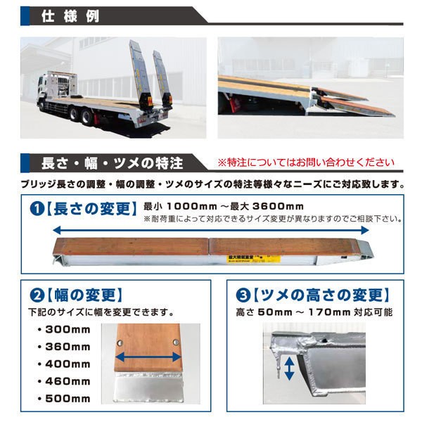 昭和ブリッジ アルミブリッジ KB-220-24-5.0(1セット2本) 鉄シュー ...