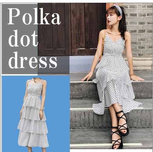 レディース キャミワンピ 白 ドット 水玉 夏 レイヤード フレア マキシ ワンピースの通販はau Pay マーケット ダイレクト販売サービス Au Pay マーケット店 商品ロットナンバー