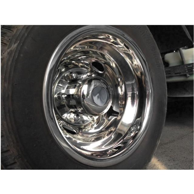 送料無料 汎用 ホイール ライナー ステンレス 日野 ふそう いすゞ 日産 16 5 50j 116 5 41mm 5穴 チューブレスタイプ フロント リア 前後 4枚zero 魅了 Qable Io