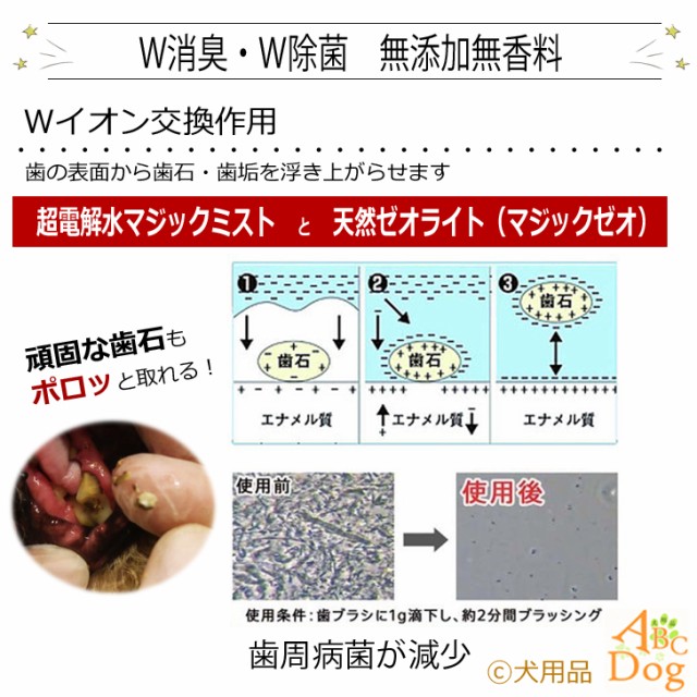 信頼 マジックゼオプロ業務用 送料無料 犬 猫 ペット 歯磨き粉 デンタルケア 歯石歯石取り 口臭予防 歯周病菌 ゼオライト 国産 Bayounyc Com