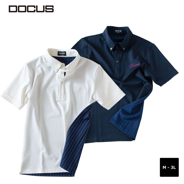 公式 ドゥーカス Docus バック ストライプ Back Stripe Polo ポロシャツ メンズ 大人 かっこいい おしゃれ 年 春夏 新作 ゴルフウェア 半 安いそれに目立つ Cerqualandi It