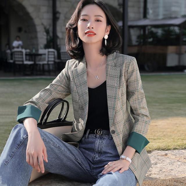 テーラードジャケット レディース 春 夏 秋 長袖 ジャケット フォーマル ブレザー チェック柄 サマージャケット ビジネス スーツジャケッの通販はau Pay マーケット Gabrics 商品ロットナンバー