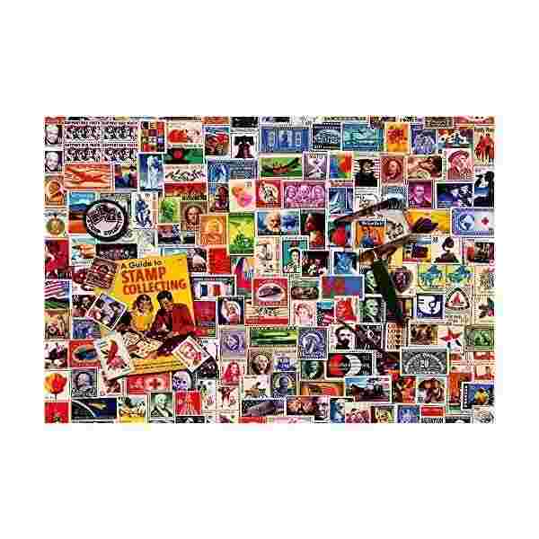 人気ブランドを 1000ピース ジグソーパズル ヴィンテージアート 切手コレクター 49x72cm 数量は多 Olsonesq Com