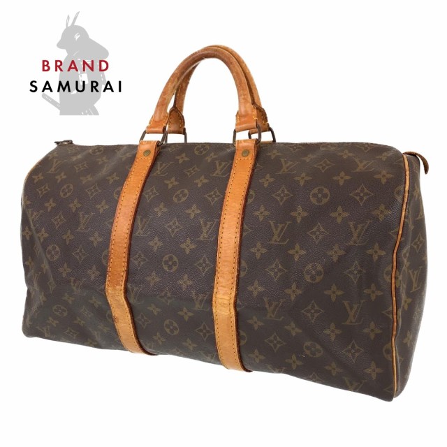 LOUIS VUITTON ルイヴィトン キーポル45 モノグラム ブラウン PVC/レザー M41428 ボストンバッグ レディース 102851