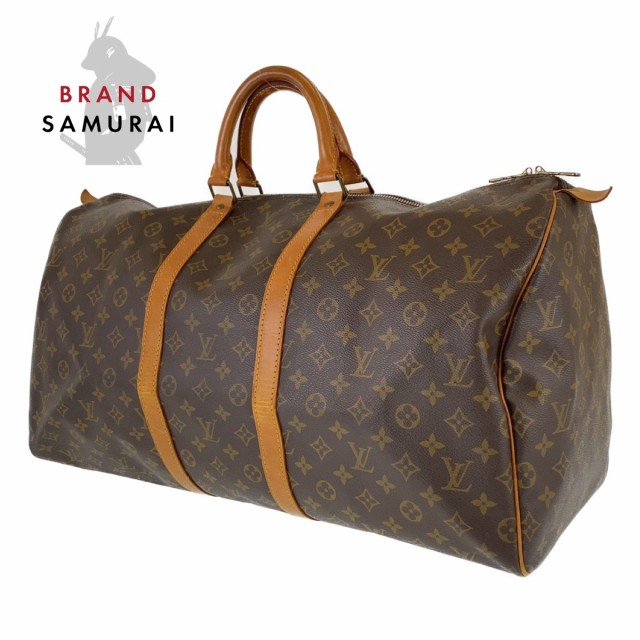 LOUIS VUITTON ルイヴィトン モノグラム キーポル55 ブラウン PVC/レザー M41424 ボストンバッグ レディース 301732