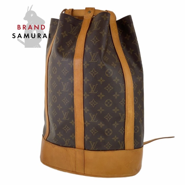 LOUIS VUITTON ルイヴィトン モノグラム ランドネGM 巾着 ブラウン PVC/レザー M42244 ショルダーバッグ ワンショルダー 301167