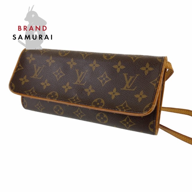 LOUIS VUITTON ルイヴィトン モノグラム ポシェットツイン GM ブラウン PVC M51852 ショルダーバッグ ポシェット クラッチ 301281