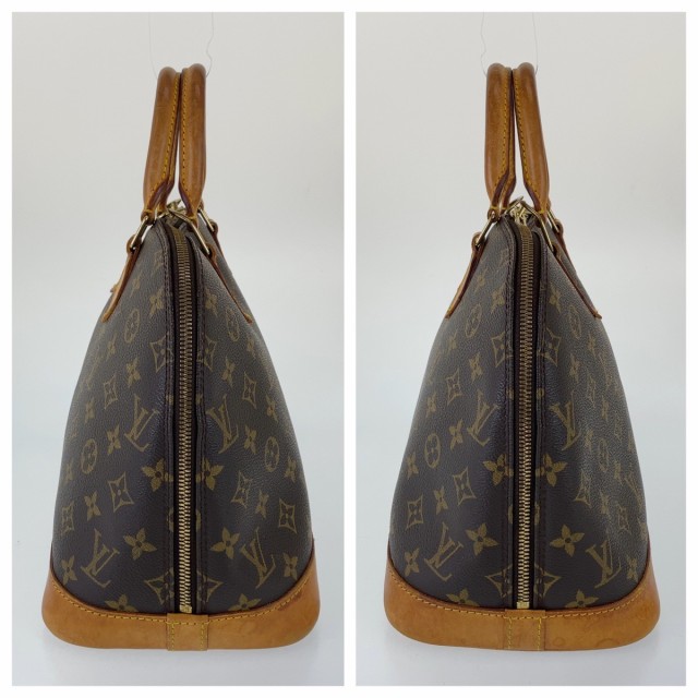 LOUIS VUITTON ルイヴィトン モノグラム アルマPM ブラウン PVC/レザー ...