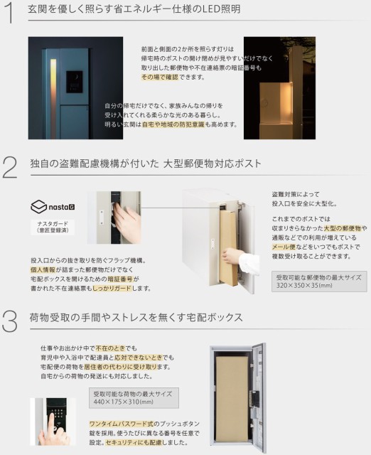 低価正規店 ■門柱ユニットキョーワナスタ NASTA ※一戸建て用 おしゃれ 機能の通販はau PAY マーケット - エクステリアG-STYLE|商品ロットナンバー:442834047 新品在庫