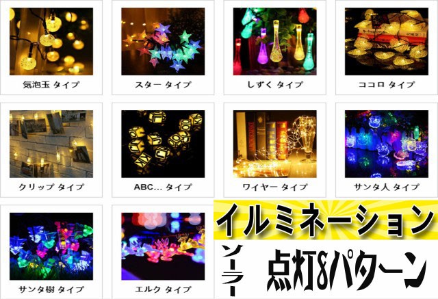 クリスマスツリー クリスマスledライト オーナメント 屋外ソーラーイルミネーション ソーラー充電式 光センサー内蔵 ストリング