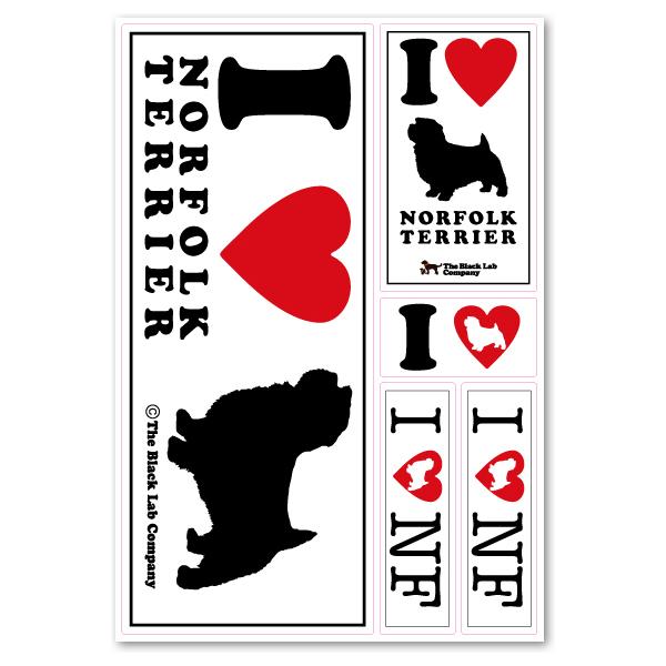 短納期 早者勝ち ノーフォーク I Love ステッカー 車に 携帯に お気に入りの場所にピタ 全66犬種 シルエット 防水 ステッカー 犬グッズ専門 オープニング大放出セール Www Theitgroup It