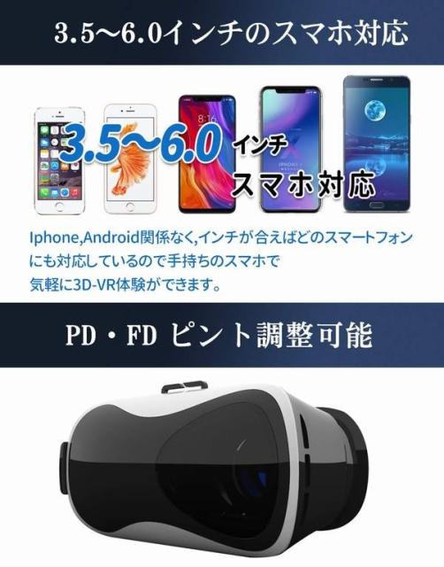 Vrゴーグル Vrヘッドセット ピント調整可能 メガネ対応 3 5 6 0インチのiphone Andorid イヤホン コントローラの通販はau Pay マーケット 青い手商店 商品ロットナンバー