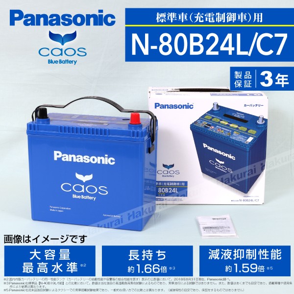 返品交換不可 N 80b24l C7 ニッサン カオス プリメーラ ニッサン Panasonic プリメーラ 80b24l カオス ブルーバッテリー 国産車用 登米町 e17 Interatecc Com