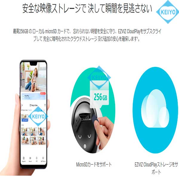 CS-C6【Wi-Fi機能搭載400万画素パンティルト・5.0GHz対応ネットワークカメラ】 【EZVIZ】 【イージービズ】の通販はau ...