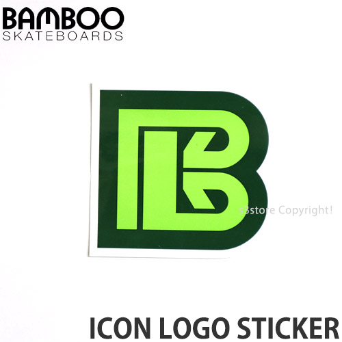 バンブー スケートボード Icon Sticker 国内送料無料 サイズ 8 3cmx7 9cm Logo