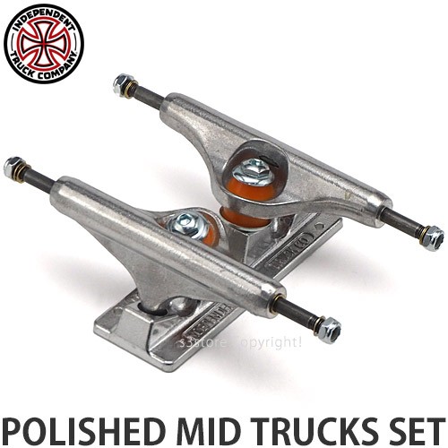 インディペンデント POLISHED MID TRUCKS SET カラー:SILVER サイズ:144Mid