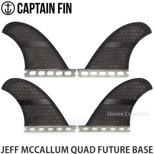 キャプテン フィン JEFF MCCALLUM QUAD FUTURE BASE カラー:Black サイズ:Medium(63-85kg)