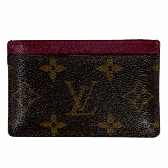 ルイ・ヴィトン Louis Vuitton ポルトカルト サーンプル カードケース モノグラム ブラウン フューシャ(ピンク) M60703 レディース 