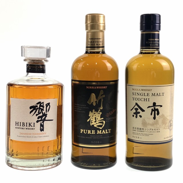 東京都内限定発送 3本 Suntory NIKKA 国産 700ml ウイスキー セット 古酒