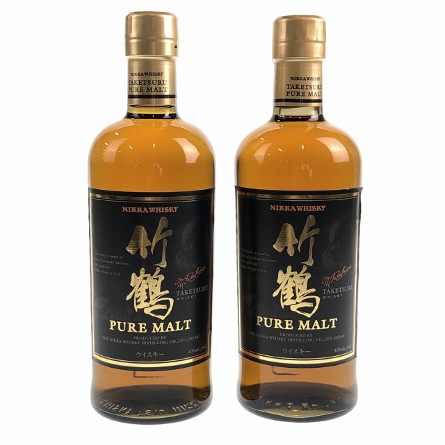 東京都内限定発送 2本 ニッカ NIKKA 竹鶴 ピュアモルト 国産 700ml ウイスキー セット 古酒