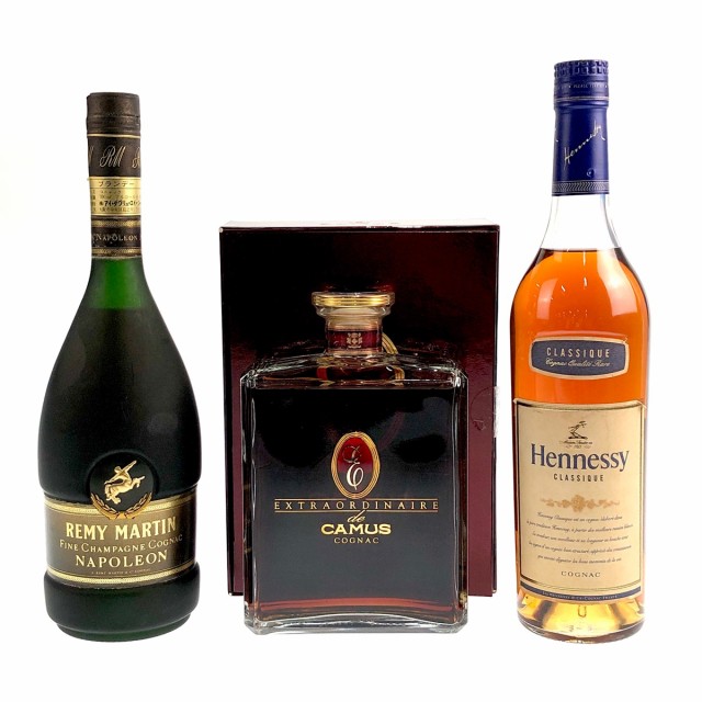 3本 REMY MARTIN CAMUS Hennessy コニャック 700ml ブランデー セット 古酒