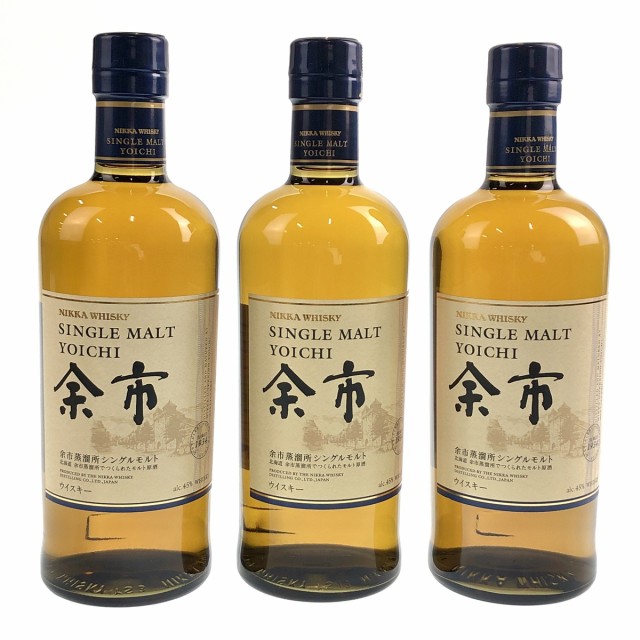 東京都内限定発送 3本 ニッカ NIKKA 余市 シングルモルト 国産 700ml ウイスキー セット 古酒