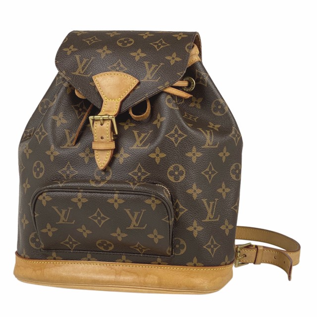 ルイ・ヴィトン Louis Vuitton モンスリ MM バックパック デイパック リュック モノグラム ブラウン M51136 レディース 中古