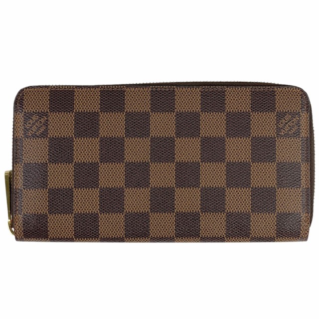 ルイ・ヴィトン Louis Vuitton ジッピー ウォレット ラウンドファスナー 長財布 ダミエ ブラウン N60015 レディース 中古