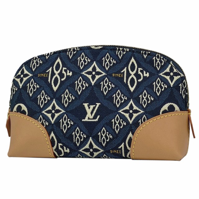 ルイ・ヴィトン Louis Vuitton ポシェット コスメティック ジャガード 化粧ポーチ モノグラム ブルー M80307 レディース 中古