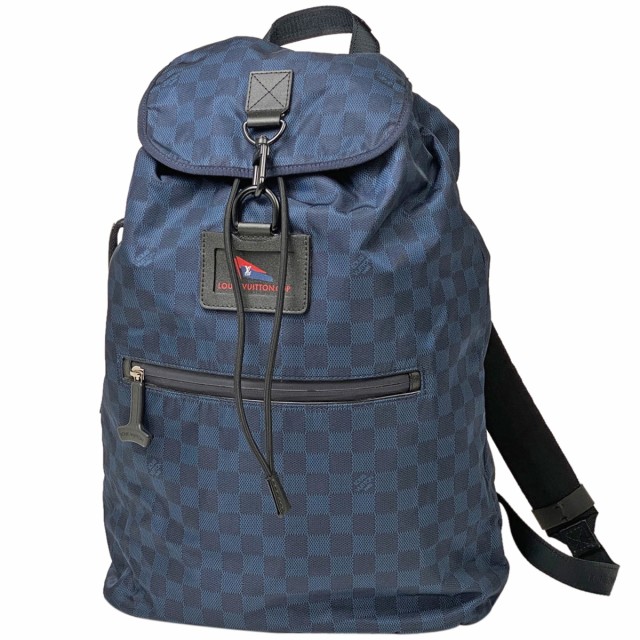 ルイ・ヴィトン Louis Vuitton オストロ バックパック デイバッグ チャレンジ LVカップ リュック ダミエ ブルー N41252 メンズ 中古