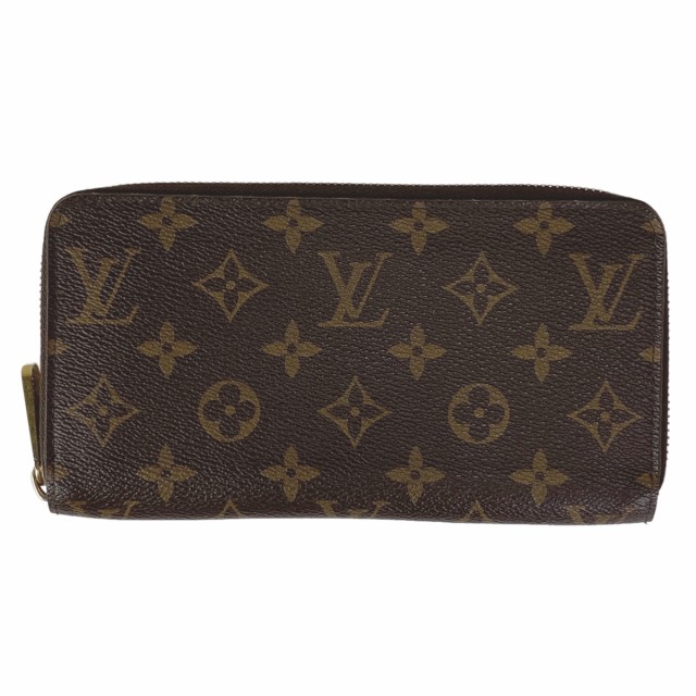 ルイ・ヴィトン Louis Vuitton ジッピー ウォレット 札 小銭入れ ラウンドジップ 長財布 モノグラム ブラウン M60017 レディース 中古