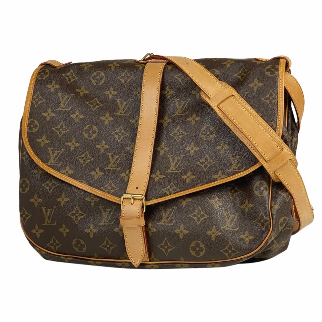 ルイ・ヴィトン Louis Vuitton ソミュール 35 斜め掛け ショルダーバッグ モノグラム ブラウン M42254 レディース 中古