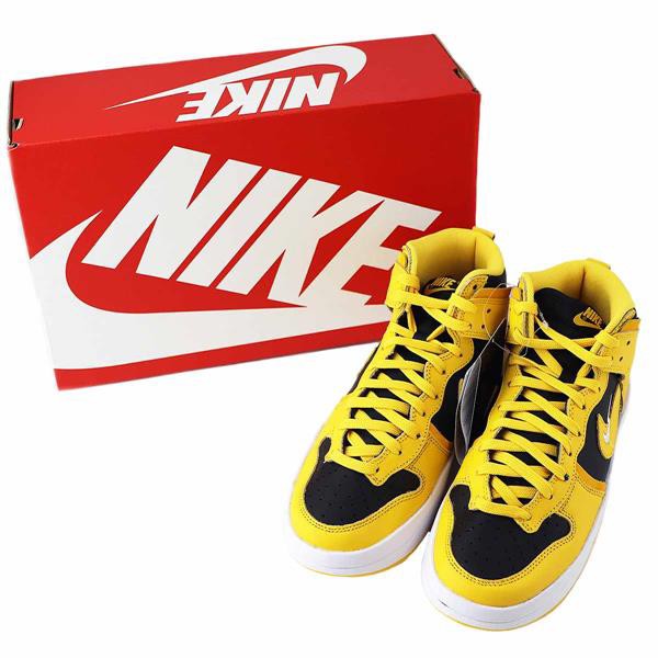 NIKE ナイキ ダンクHIGH アップ DH3718-001 24.5cm スニーカー ブラック/ユニバーシティゴールド/ホワイト/バーシティメイズ 正規品