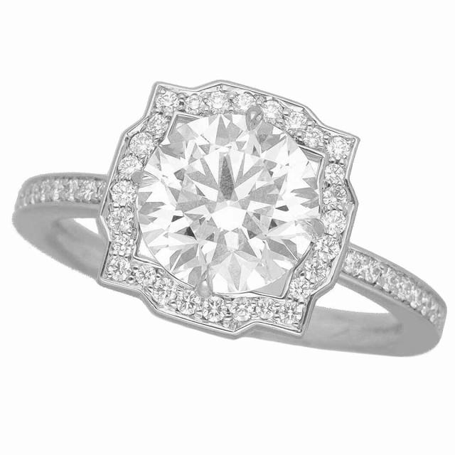 HARRY WINSTON ハリーウィンストン ダイヤモンド(1.64ct F-VS2-3Ex) ベル・バイ・ハリー・ウィンストン・リング PT950 約7号 #47 鑑定書