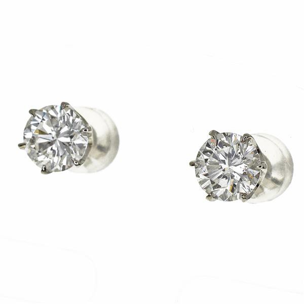 ダイヤ(D1.033ct G-SI2-G/1.000ct G-SI2-G)ピアス Pt900 プラチナ 中央宝石研究所鑑定書 29861115