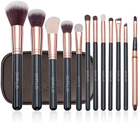 21超人気 Sixplus アイメイクブラシ12本セット 化粧ポーチ付き ブラック 取寄品 Www Icamek Org