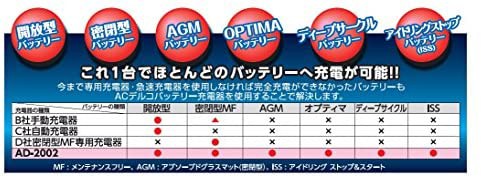 SALE100%新品↴ ACDelco(エーシーデルコ) マーケット - 50SHOP au PAY マーケット店|商品ロットナンバー:508497576 全自動バッテリー充電器 12V専用 AD-2002の通販はau PAY 即納
