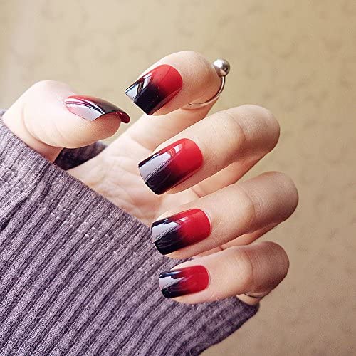 24枚入 黒と赤のグラデーション ネイル 貼る ネイルチップ パーティー 二次会などにの通販はau Pay マーケット 50shop Au Pay マーケット店 商品ロットナンバー