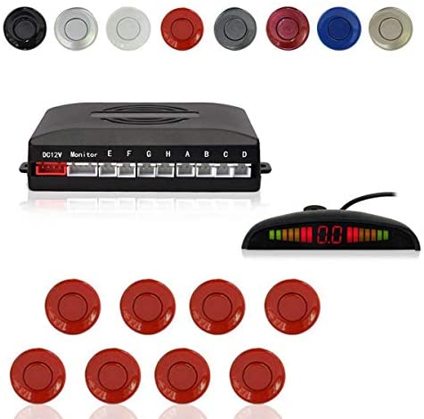 新色追加 Cocar コーナーセンサー 車コーナーセンサー 8つの赤色パーキングセンサー距離検出とサウンドアラート 自動車用自動車用防水リバースパ 未使用 Carlavista Com