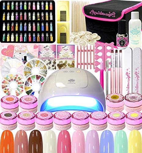 予約販売品 Nailrecipe ネイルレシピ ジェルネイル ジェルネイルキット ネイル スターターキット カラージェル10色付き292点 届いたらすぐ出来る 格安 Droidfilehost Com
