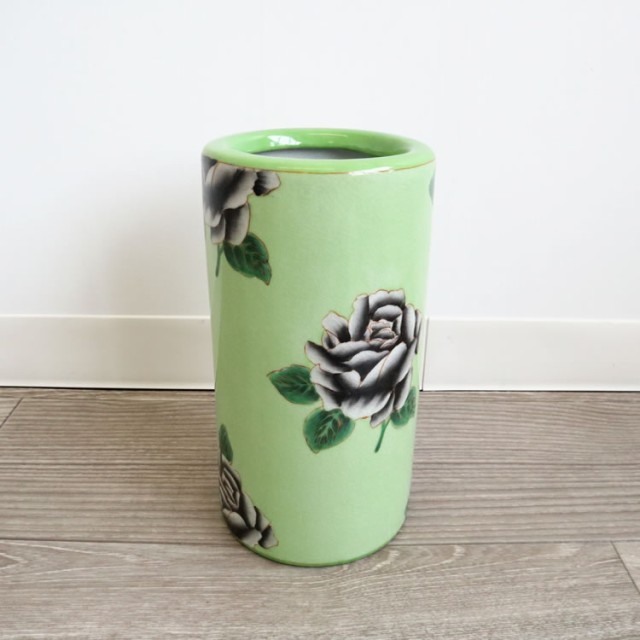 予約販売品 花瓶 おしゃれ 陶磁器 かわいい 縦長 丸形 イラスト バラ 55 以上節約 Diquinsa Com Mx